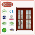 Double Leaf Solid Wood Glass Door MJ-230